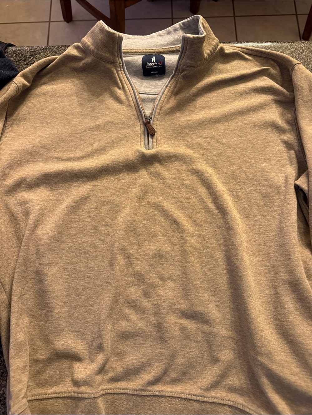Quarter-Zip Men’s Sweater - light blue/gray Johnnie-O